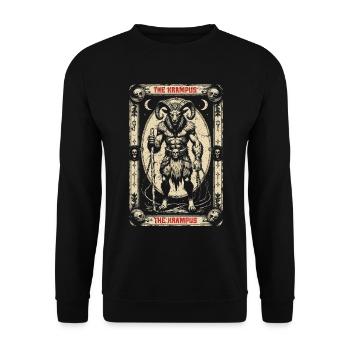 Les créatures mythologiques de Krampus - Sweat-shirt Unisexe - noir - Devant - Alina (178cm) & Michal (187cm)