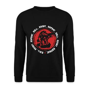 Judo Martial Arts Roll Reset Repeat - Unisex Sweatshirt - black - Front - Alina (178cm) & Michal (187cm)