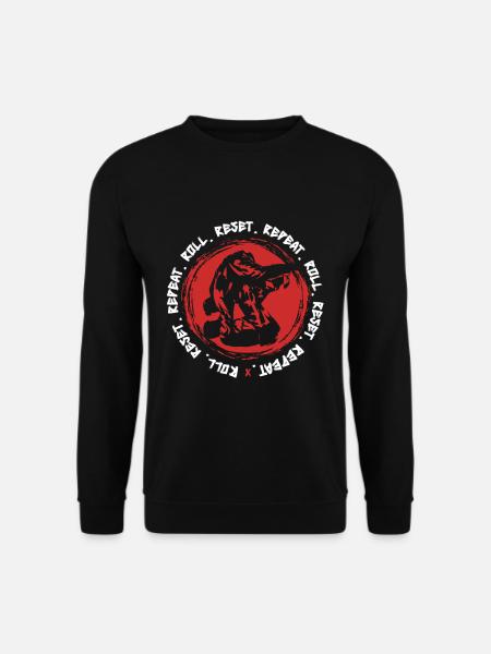 Judo Martial Arts Roll Reset Repeat - Unisex Sweatshirt - black