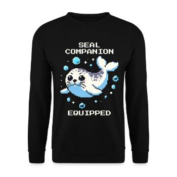 Compagnon de Sceau | Compagnon Sceau - Sweat-shirt Unisexe - noir - Devant - Alina (178cm) & Michal (187cm)