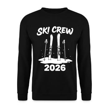 SKI CREW Winter holiday and après-ski outfit - Unisex Sweatshirt - black - Front - Alina (178cm) & Michal (187cm)