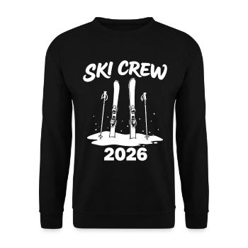 SKI CREW Winter holiday and après-ski outfit - Unisex Sweatshirt - black - Front - Alina (178cm) & Michal (187cm)