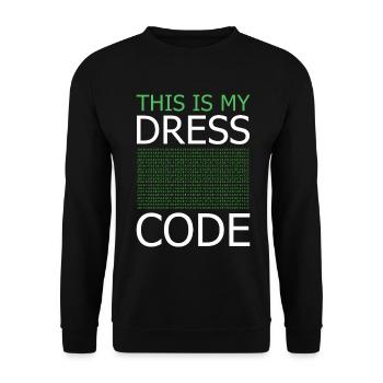 This is my Dress Code – Code Green - Unisex Sweatshirt - black - Front - Alina (178cm) & Michal (187cm)