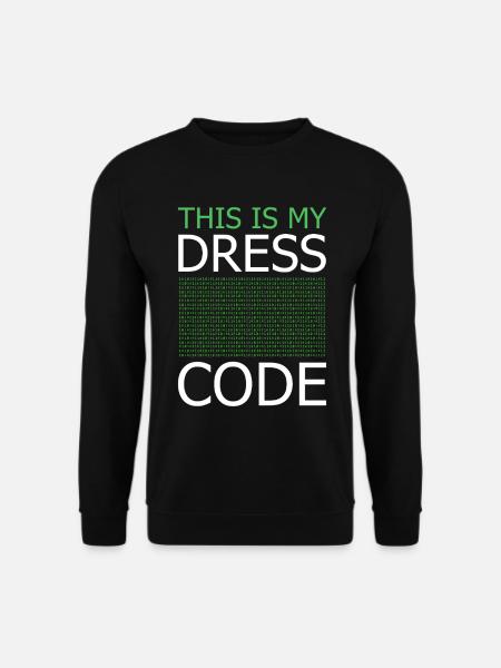 Voici mon code vestimentaire – Code vert - Sweat-shirt Unisexe - noir