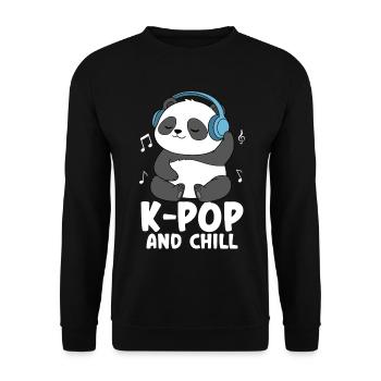 K Pop And Chill - Sweat-shirt Unisexe - noir - Devant - Alina (178cm) & Michal (187cm)