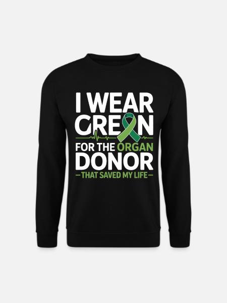 Grüne Organspende Lebensretter - Unisex Pullover - Schwarz