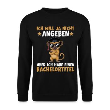 Licence réussie à l’examen de licence - Sweat-shirt Unisexe - noir - Devant - Alina (178cm) & Michal (187cm)