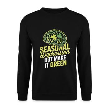 La Saint-Patrick - Sweat-shirt Unisexe - noir - Devant - Alina (178cm) & Michal (187cm)