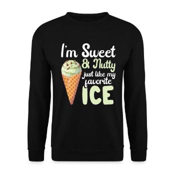 Chocolate Cream Lover Fresh Mint Chocolate - Unisex Sweatshirt - black - Front - Alina (178cm) & Michal (187cm)