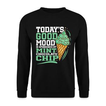 Dessert à la crème à la menthe Amant menthe italienne - Sweat-shirt Unisexe - noir - Devant - Alina (178cm) & Michal (187cm)