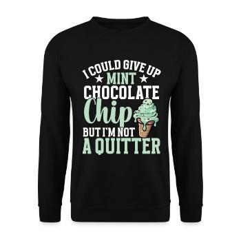 Mint Chocolate Chip Scoop Cream Flavor Mint - Unisex Sweatshirt - black - Front - Alina (178cm) & Michal (187cm)