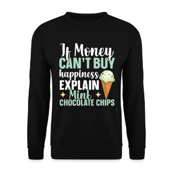 Dessert italien à la menthe et crème à la menthe fraîche - Sweat-shirt Unisexe - noir - Devant - Alina (178cm) & Michal (187cm)