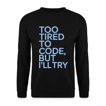 Infirmière aux urgences trop fatiguée pour faire le code mais infirmière diplômée - Sweat-shirt Unisexe - noir - Devant - Alina (178cm) & Michal (187cm)