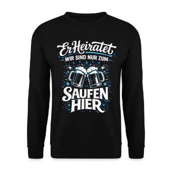 Bachelor Party T-Shirt Bachelor Party Men Rumble - Unisex Sweatshirt - black - Front - Alina (178cm) & Michal (187cm)