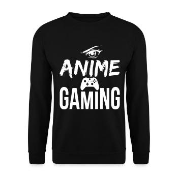 Jeux d’anime – Otaku & Gamer Design - Sweat-shirt Unisexe - noir - Devant - Alina (178cm) & Michal (187cm)