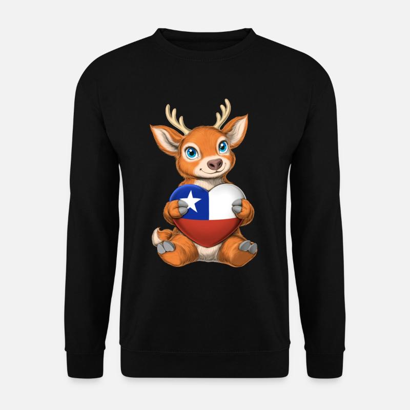 Chilenischer Huemul - Unisex Pullover - Schwarz
