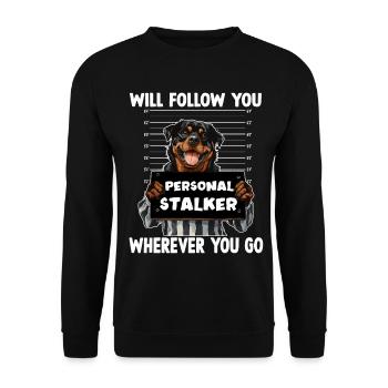 Hunde Sprüche Hundebesitzer Geschenk Spaziergang - Unisex Pullover - Schwarz - Vorne - Alina (178cm) & Michal (187cm)
