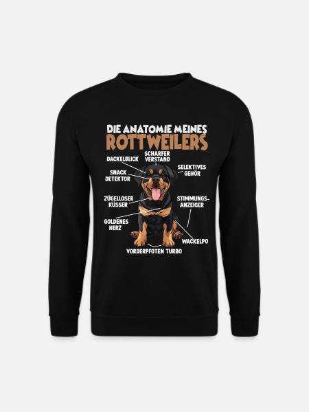 Rottweiler T pour l’entraînement et la promenade autour de Rotti - Sweat-shirt Unisexe - noir