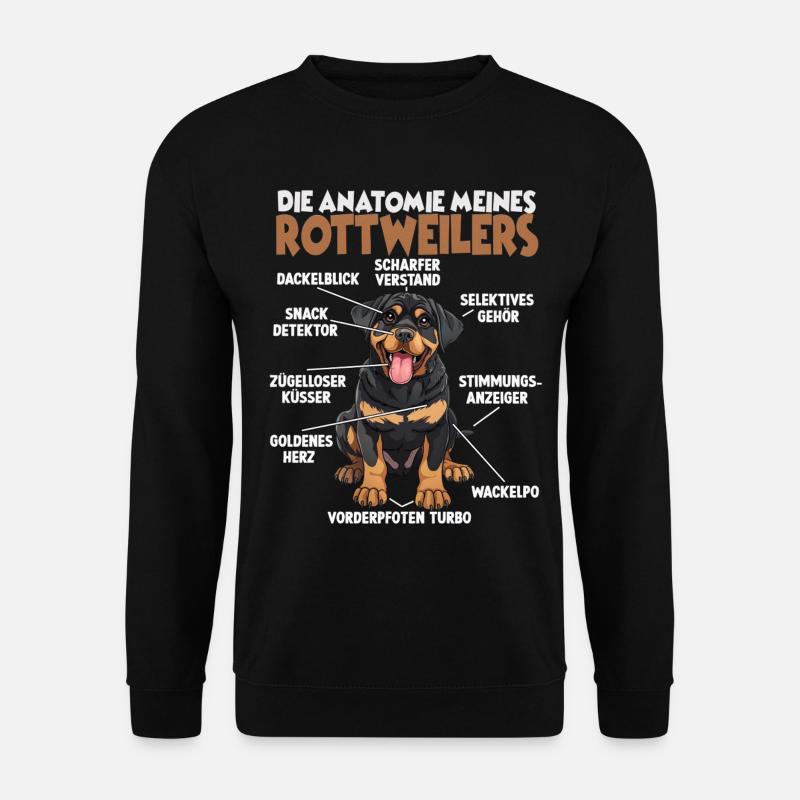 Hund Rottweiler T Hundehalter Geschenk - Unisex Pullover - Schwarz