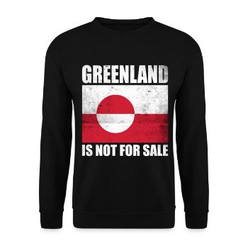Greenland Is Not For Sale Shirt - Unisex Pullover - Schwarz - Vorne - Alina (178cm) & Michal (187cm)