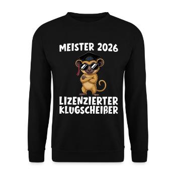 Examen de maître artisan 2026 Formation réussie - Sweat-shirt Unisexe - noir - Devant - Alina (178cm) & Michal (187cm)