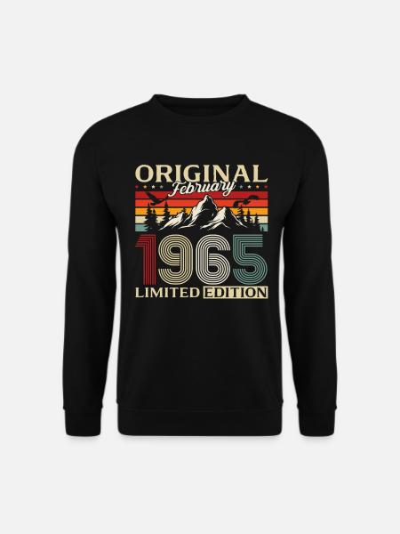 61e anniversaire février 1965 Millésime - Sweat-shirt Unisexe - noir