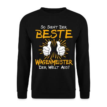 Wagenmeister Gift Idea - Unisex Sweatshirt - black - Front - Alina (178cm) & Michal (187cm)