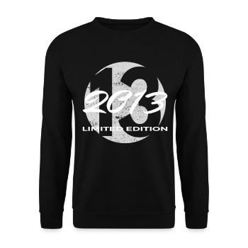 13th Birthday 2013 Boys and Girls Gift - Unisex Sweatshirt - black - Front - Alina (178cm) & Michal (187cm)