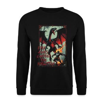 Créatures mythologiques Kongamato - Sweat-shirt Unisexe - noir - Devant - Alina (178cm) & Michal (187cm)
