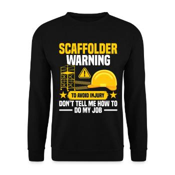  Scaffolding Planks Construction Worker Scaffold - Unisex Sweatshirt - black - Front - Alina (178cm) & Michal (187cm)