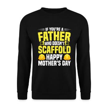 Échaffleur Fête des Pères, Constructeur d’échafaudages Papa Papa - Sweat-shirt Unisexe - noir - Devant - Alina (178cm) & Michal (187cm)