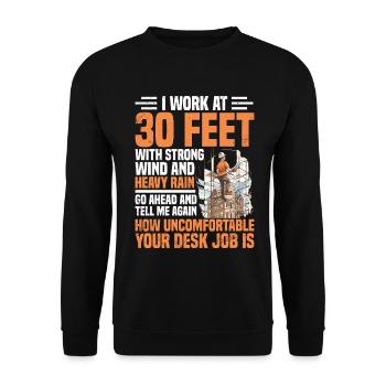 Scaffolding Worker Construction Team Scaffolder - Unisex Sweatshirt - black - Front - Alina (178cm) & Michal (187cm)