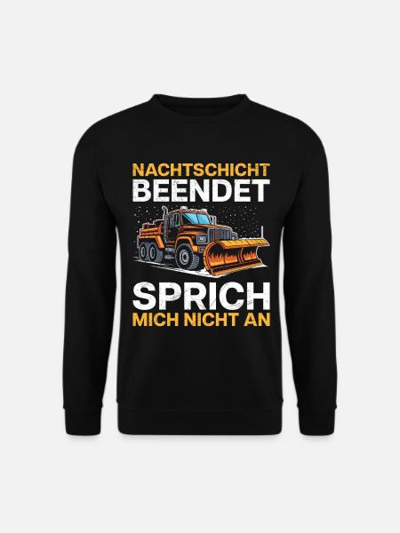 Winter service NIGHT SHIFT FINISHED Fun - Unisex Sweatshirt - black