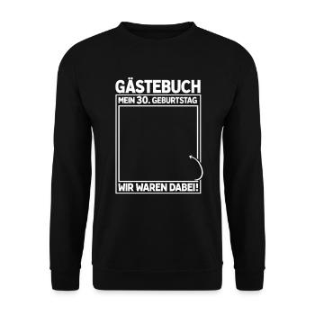 30e anniversaire Homme Femme 30 ans Cadeau - Sweat-shirt Unisexe - noir - Devant - Alina (178cm) & Michal (187cm)
