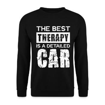 Best Car Detail Typography - Unisex Sweatshirt - black - Front - Alina (178cm) & Michal (187cm)