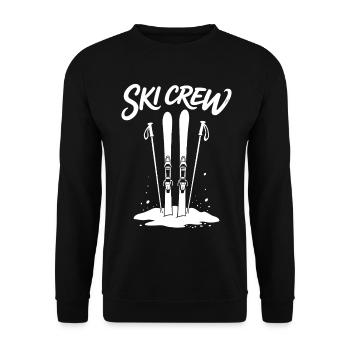 SKI CREW Winter holiday and après-ski outfit - Unisex Sweatshirt - black - Front - Alina (178cm) & Michal (187cm)