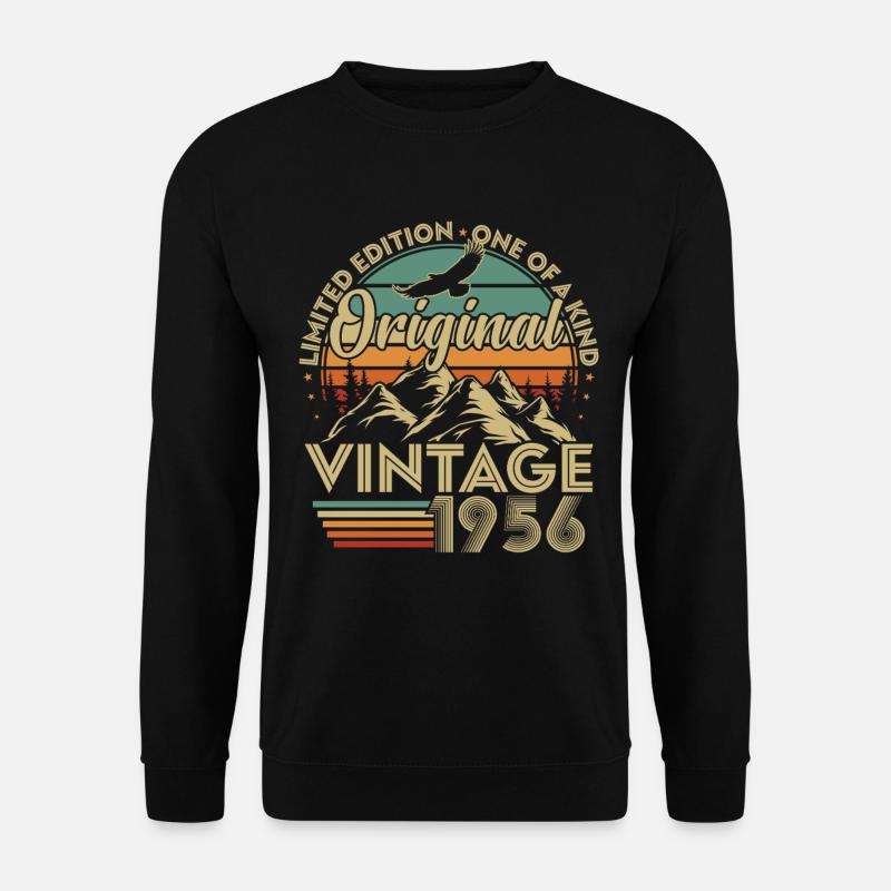 Original 1956 Vintage Jahrgang Geburtstag Retro - Unisex Pullover - Schwarz