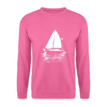 Segelboot Grafik - Unisex Pullover - Pink - Vorne