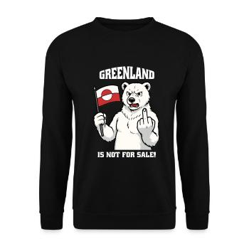Le Groenland n’est pas à vendre - Sweat-shirt Unisexe - noir - Devant - Alina (178cm) & Michal (187cm)