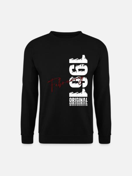 65. Geburtstag Februar 1961 Original Jahrgang - Unisex Pullover - Schwarz
