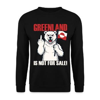 Le Groenland n’est pas à vendre - Sweat-shirt Unisexe - noir - Devant - Alina (178cm) & Michal (187cm)