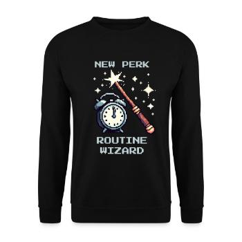 Routine Wizard | Social Work Everyday Life - Unisex Sweatshirt - black - Front - Alina (178cm) & Michal (187cm)