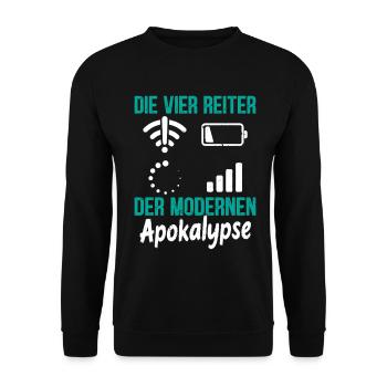 Nerd THE FOUR MODERN HORSEMEN OF THE APOCALYPSE - Unisex Sweatshirt - black - Front - Alina (178cm) & Michal (187cm)