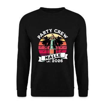 Malle 2026 Mallorca Party - Unisex Pullover - Schwarz - Vorne - Alina (178cm) & Michal (187cm)
