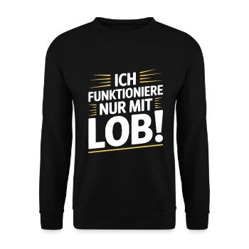 Motivation : Dire des compliments - Sweat-shirt Unisexe - noir - Devant - Alina (178cm) & Michal (187cm)