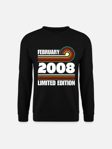 Limited Edition 2008 18th Birthday Gift - Unisex Sweatshirt - black