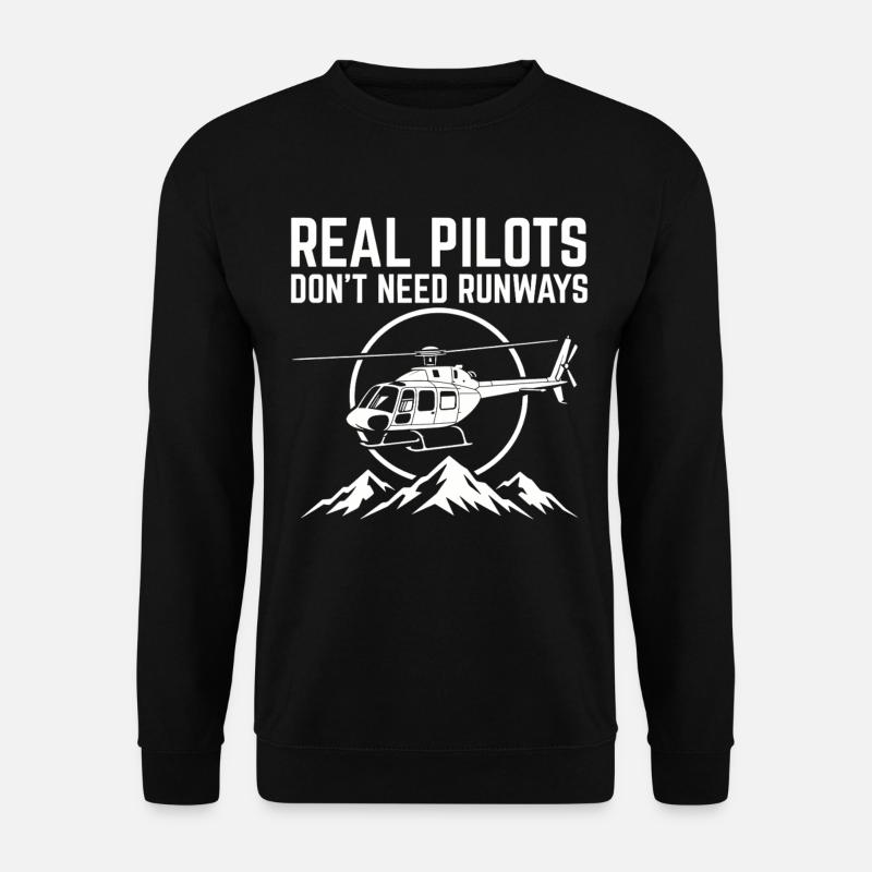Hubschrauberpilot Helikopterpilot - Unisex Pullover - Schwarz