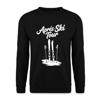 Groupe vacances d’hiver après ski ski - Sweat-shirt Unisexe - noir - Devant - Alina (178cm) & Michal (187cm)