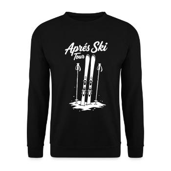 Groupe vacances d’hiver après ski ski - Sweat-shirt Unisexe - noir - Devant - Alina (178cm) & Michal (187cm)