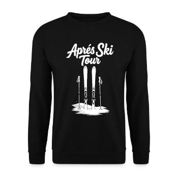 Groupe vacances d’hiver après ski ski - Sweat-shirt Unisexe - noir - Devant - Alina (178cm) & Michal (187cm)